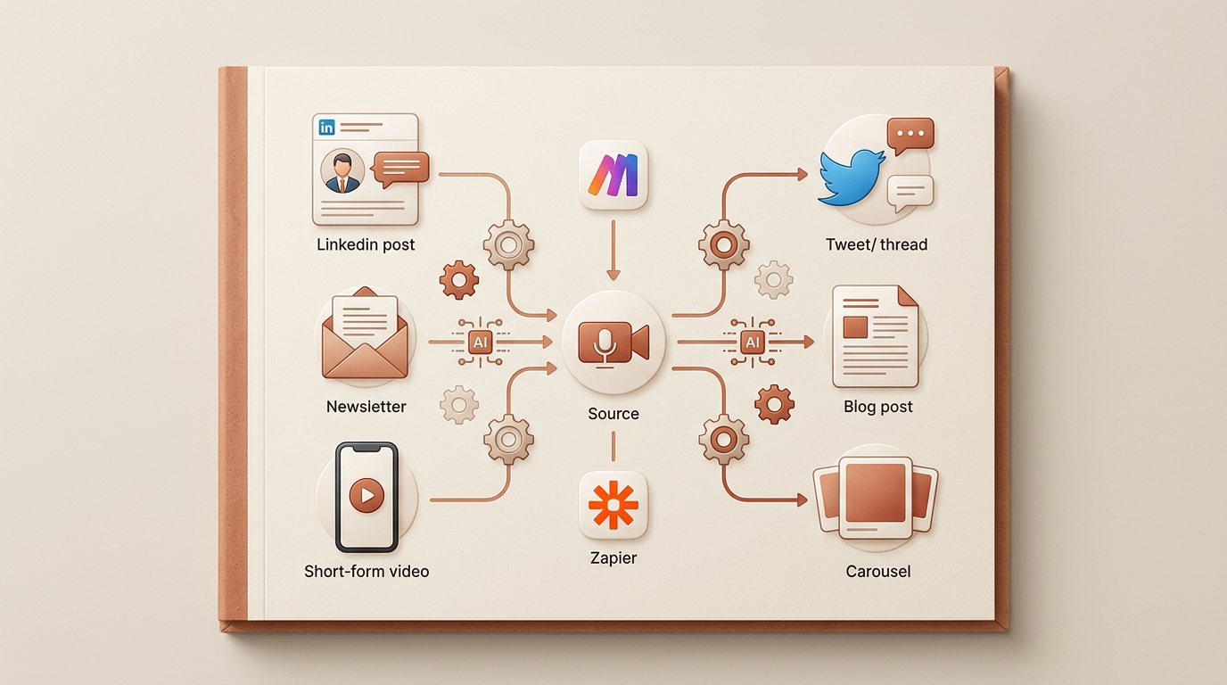 Repurpose once, publish everywhere automatically