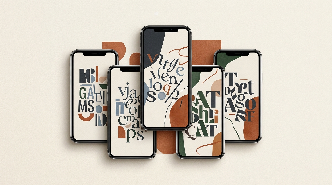 Typographic Abstracts Phone Wallpaper Pack