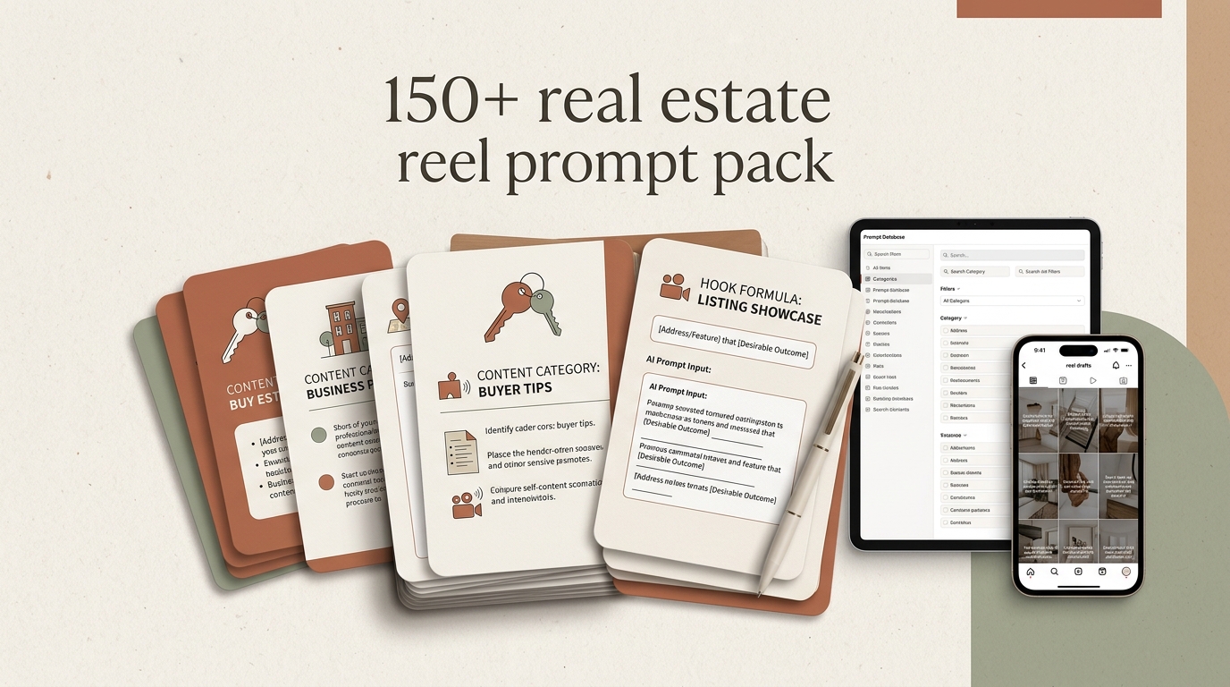 150+ real estate reel prompt pack