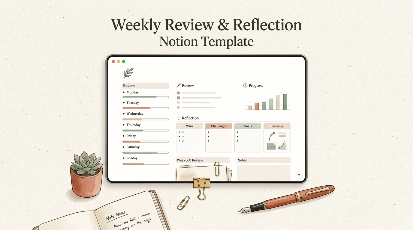 Weekly Review & Reflection Notion Template