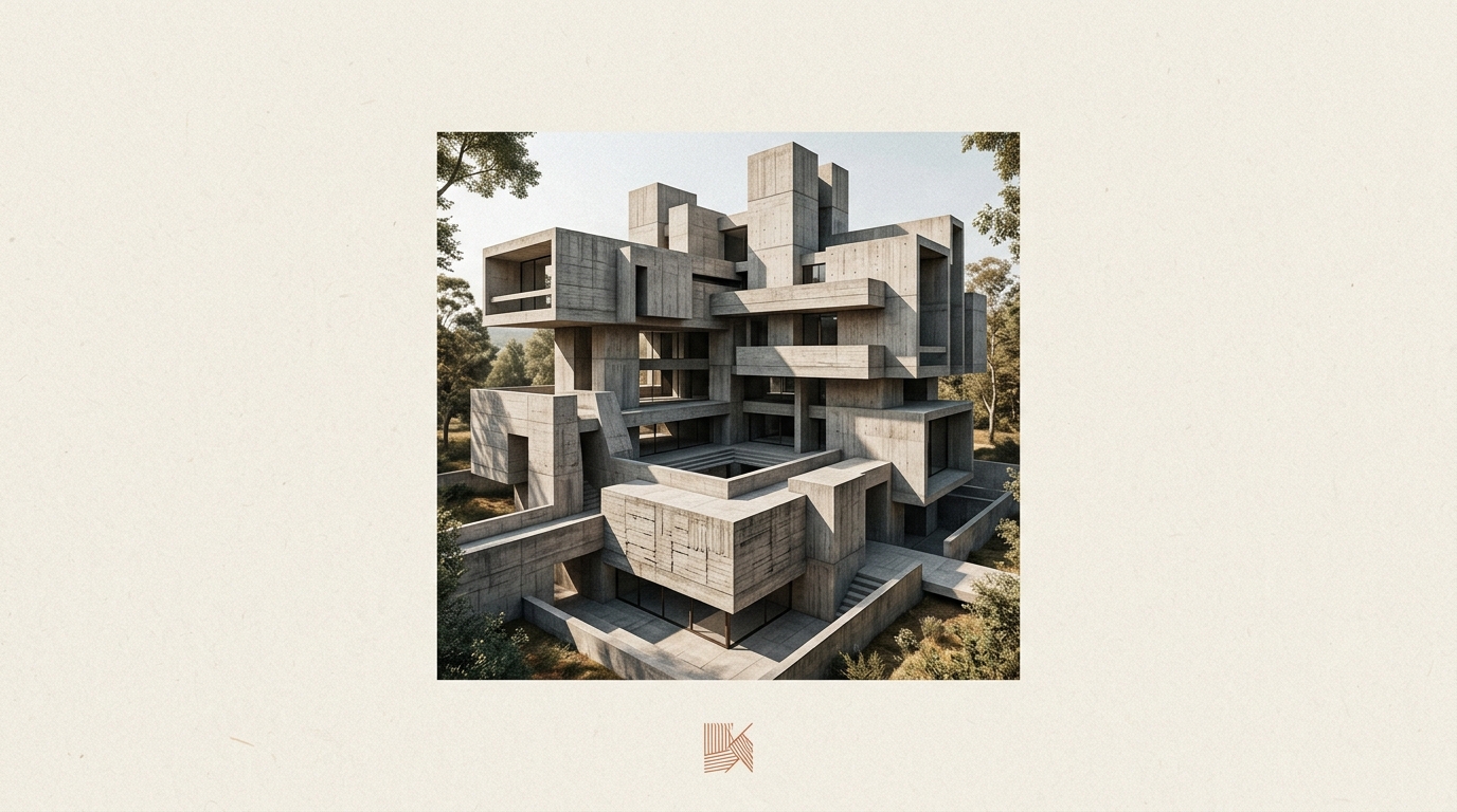Brutalist architecture flux lora pack