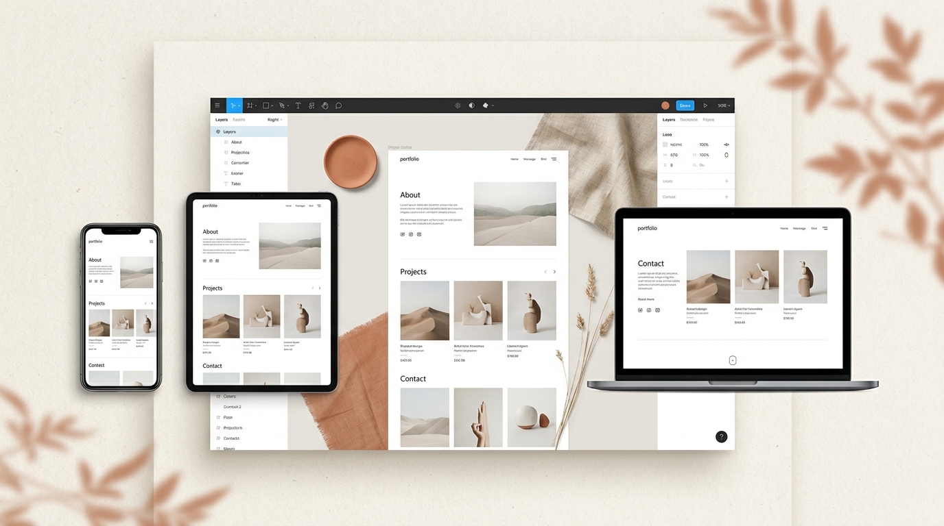 Minimalist portfolio Figma template
