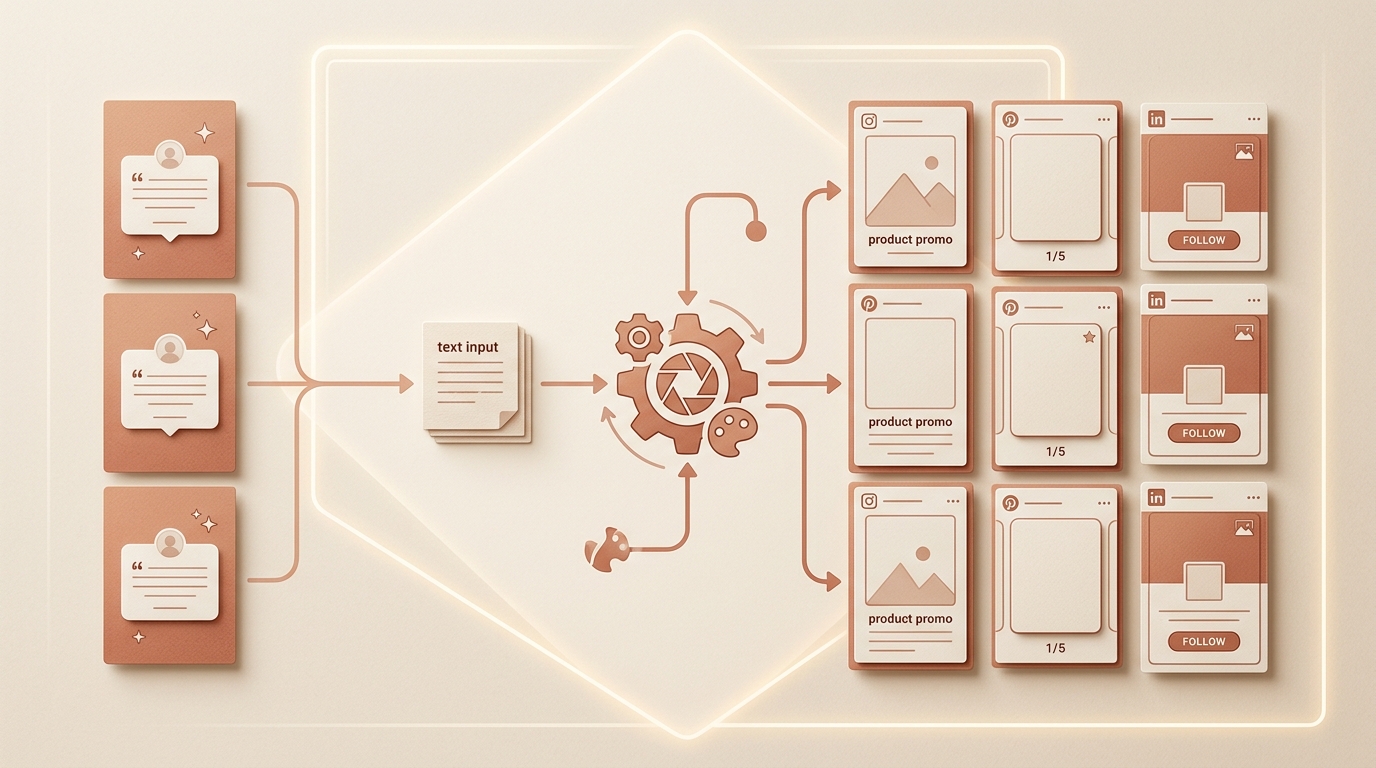 Social visual content engine workflow