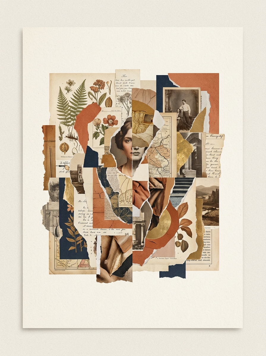 Fractured Layers Digital Collage Zine · All-Over Print Tote Bag