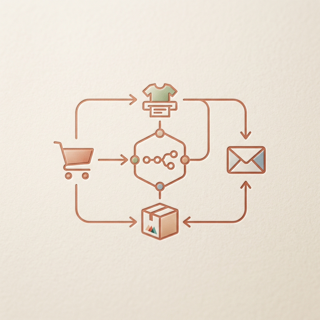 Shopify to Printful automation workflow