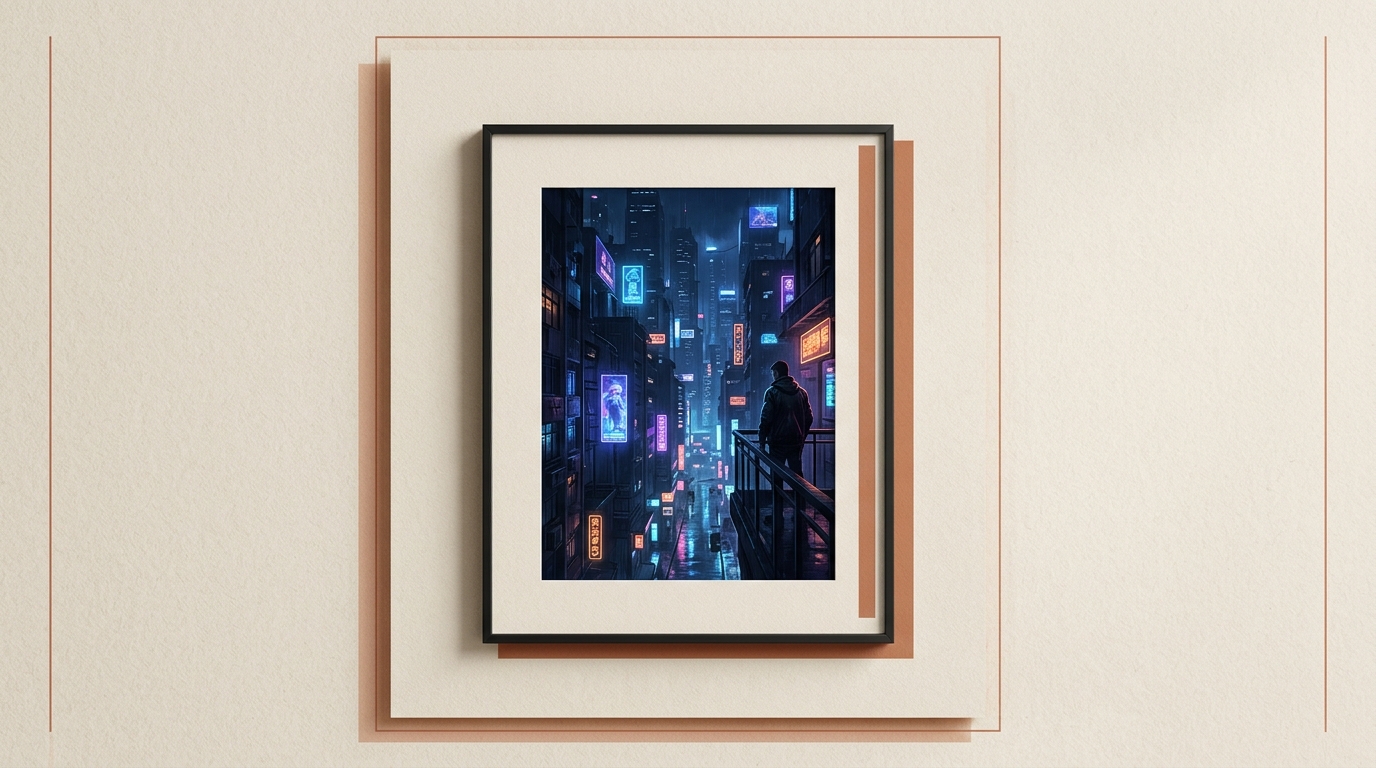 Neon Abyss cyberpunk digital art