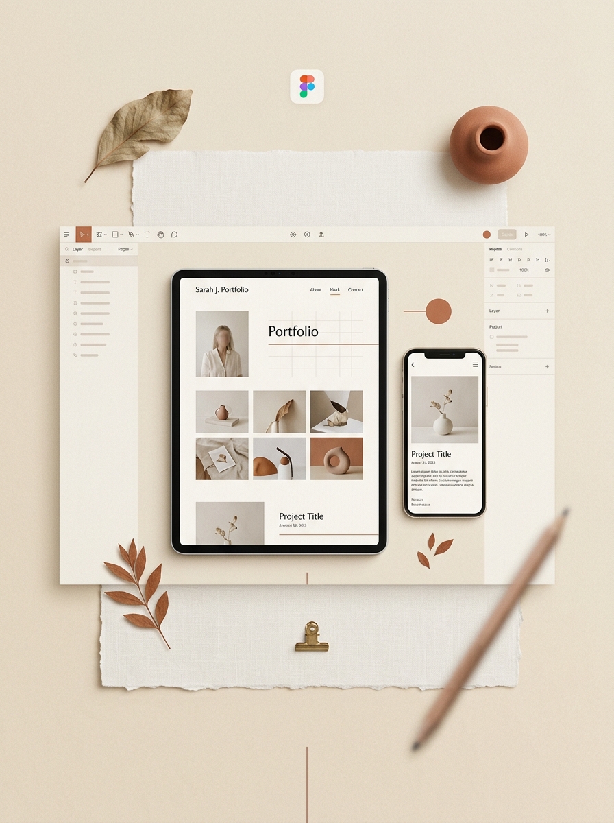Minimalist portfolio Figma template
