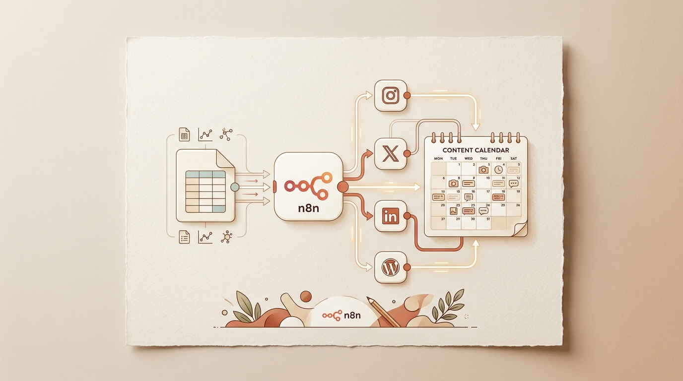 Content calendar automation workflow template
