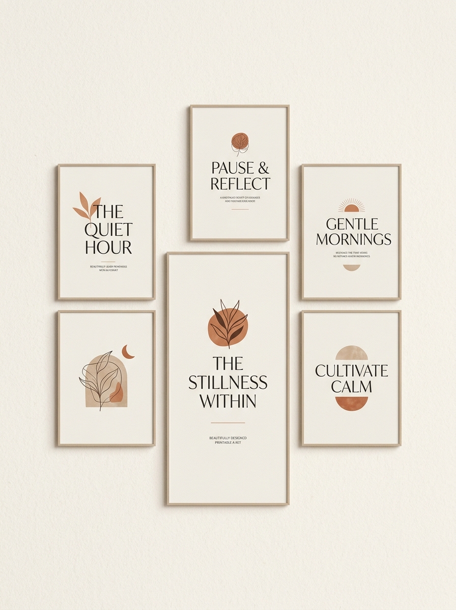 Still Hours typographic wall art set