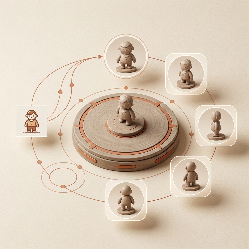 Single image 3D turntable workflow