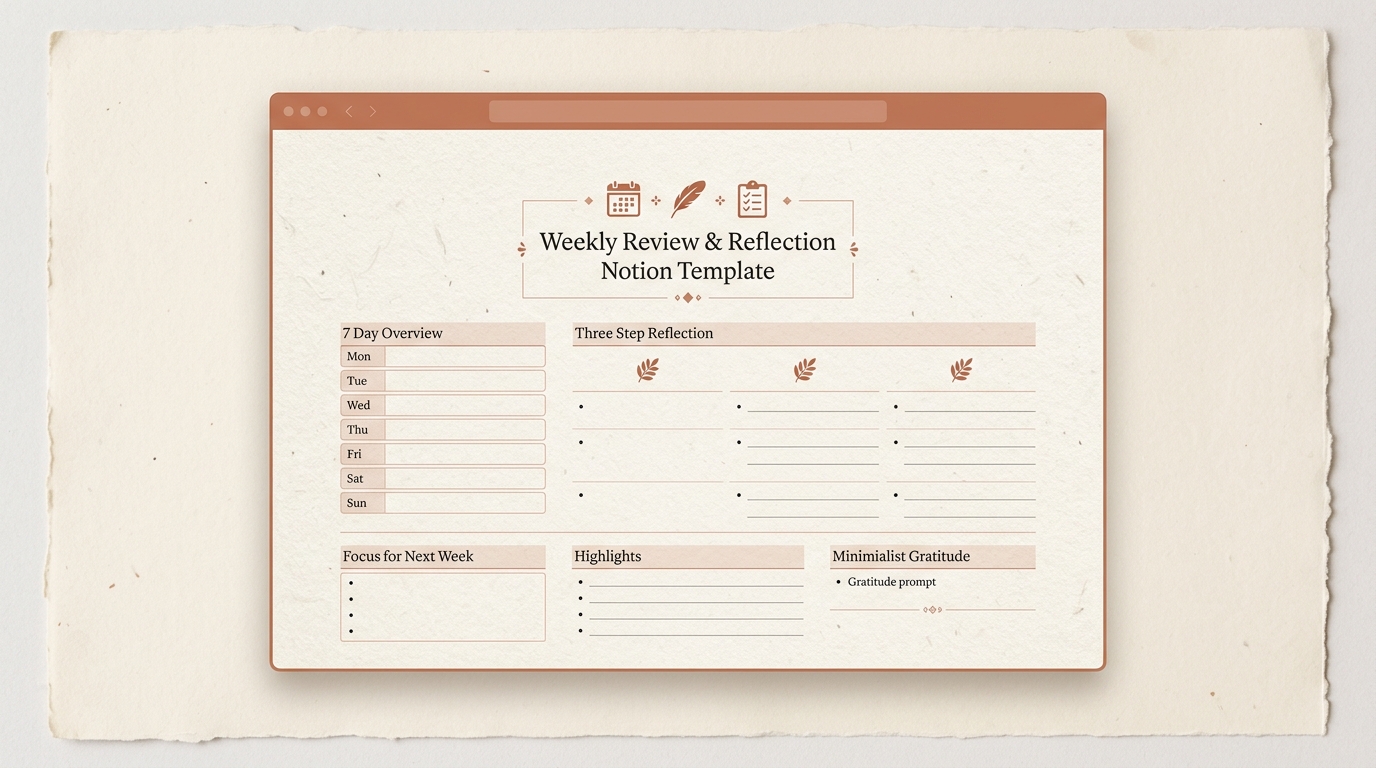 Weekly Review & Reflection Notion Template
