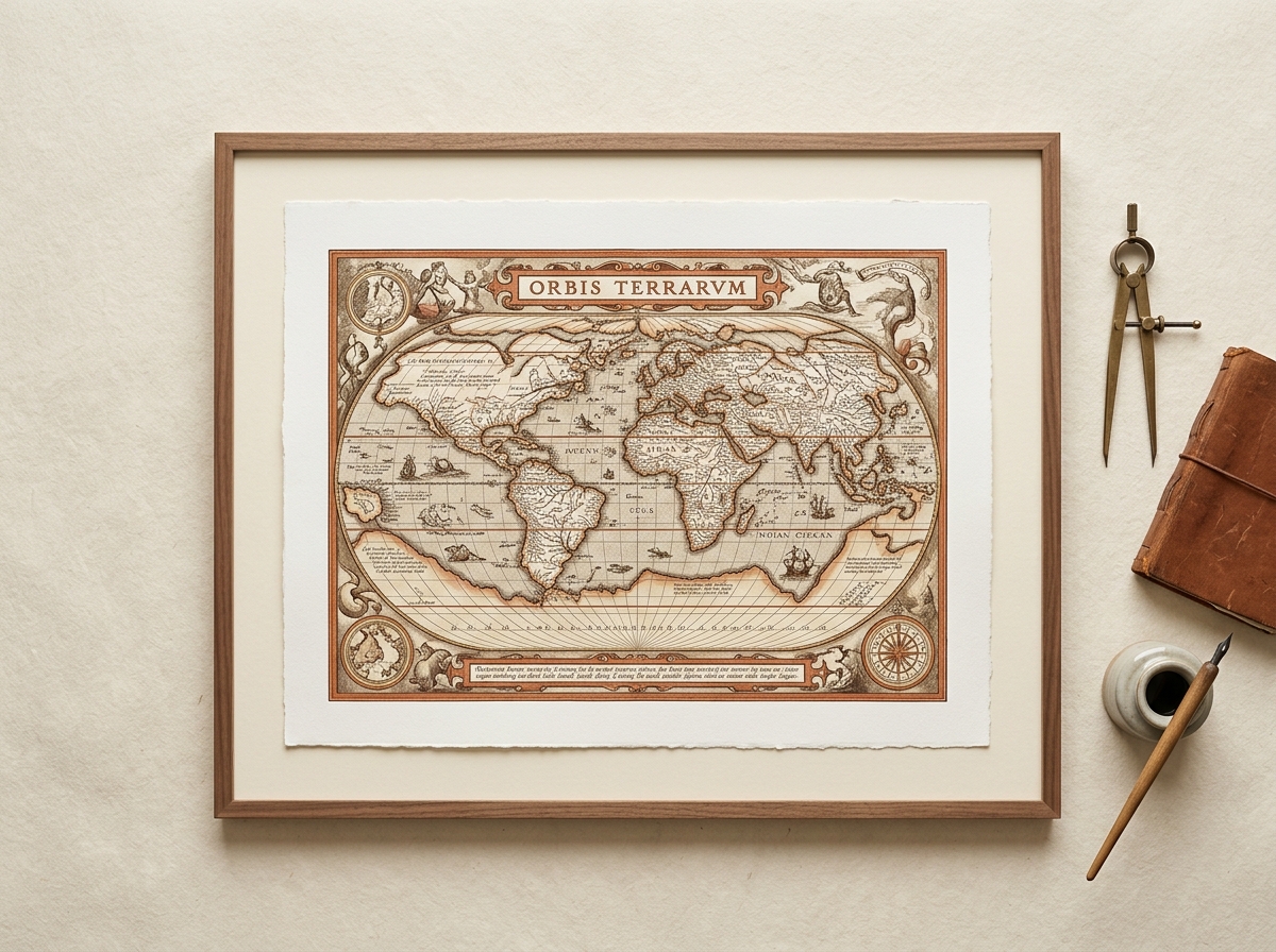 Ancient Map Redrawn archival print