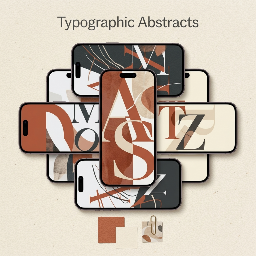 Typographic Abstracts Phone Wallpaper Pack · Unisex Hoodie